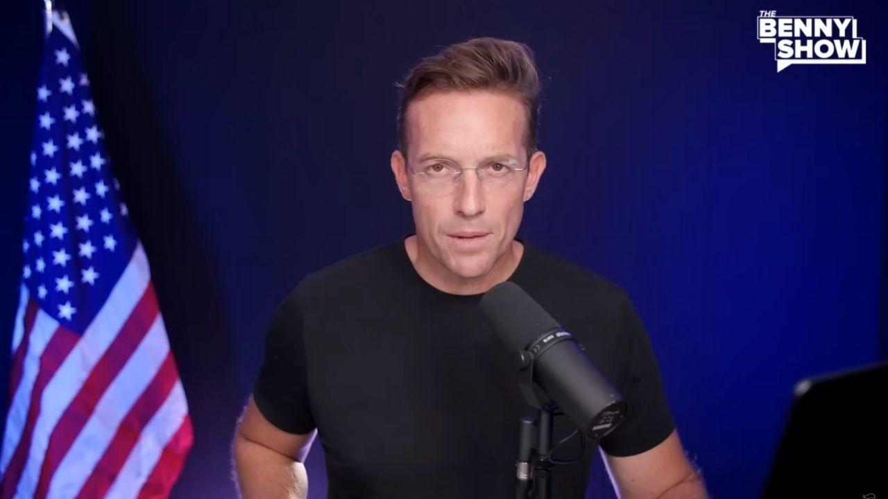 Image of Benny Johnson's YouTube channel reportedly lost millions of views.
