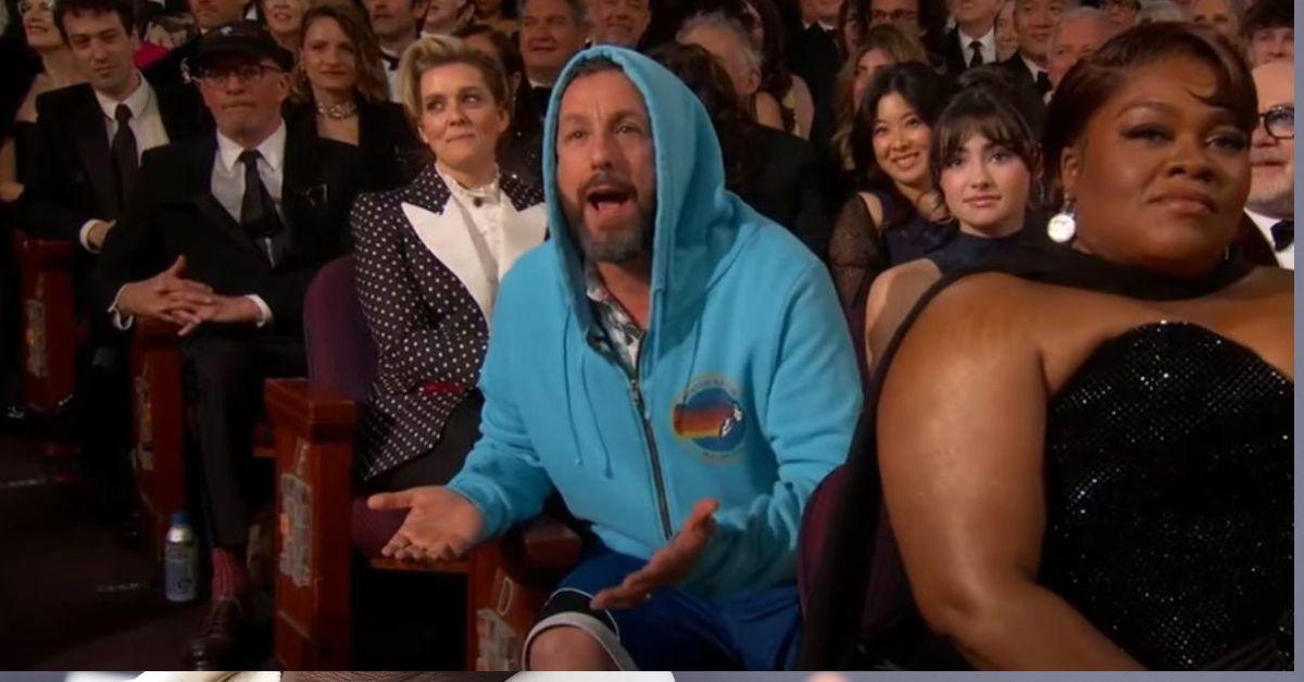image of Adam Sandler wore a casual outfit to the 2025 Oscars on March 2.