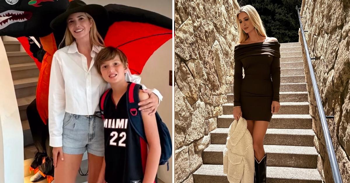 Photo of Ivanka Trump with one of her sons and a solo image of Ivanka Trump