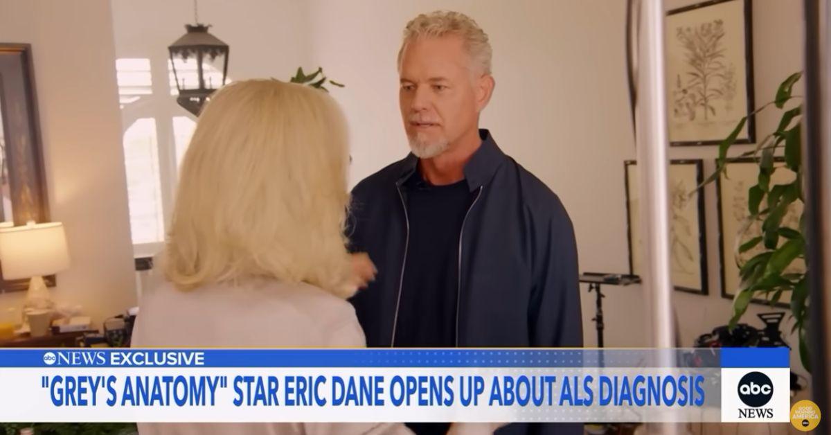 image of Eric Dane was spotted using an electric wheelchair at LAX airport. 