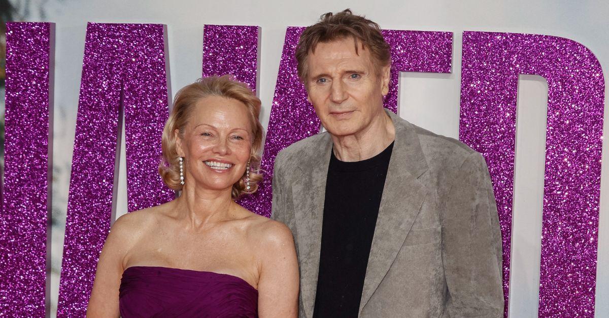 Image of Pamela Anderson and Liam Neeson were all smiles on the red carpet.