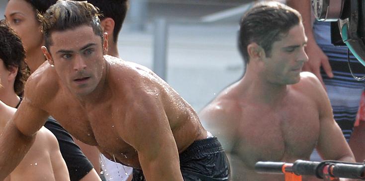 zac efron shirtless abs baywatch movie