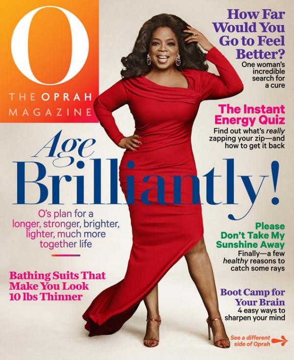 Oprah Winfrey on the cover of June's O Magazine