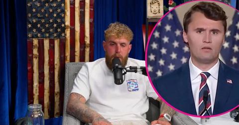 image of Jake Paul, inset of Charlie Kirk