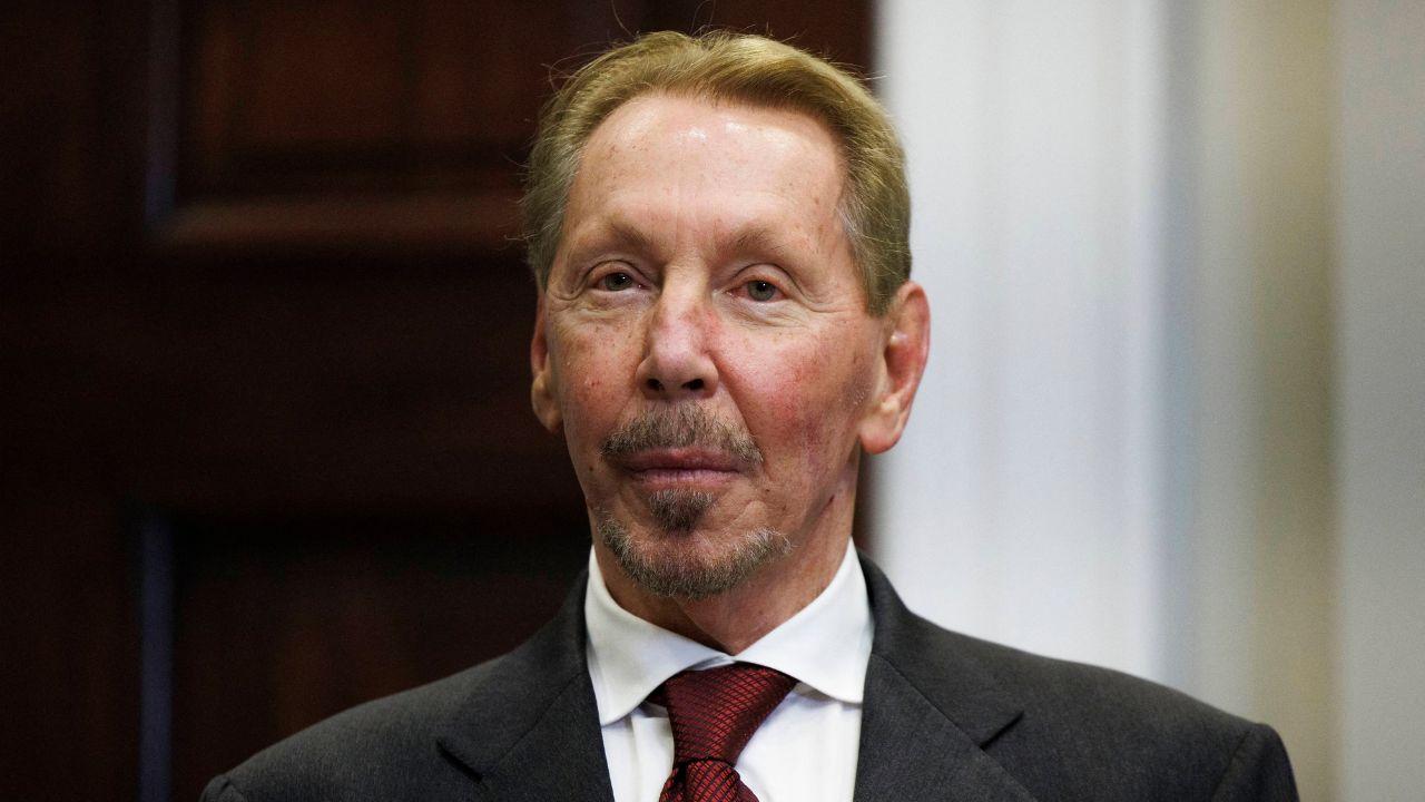 Image of He referenced David Ellison’s father, Larry Ellison, during the satirical segment.