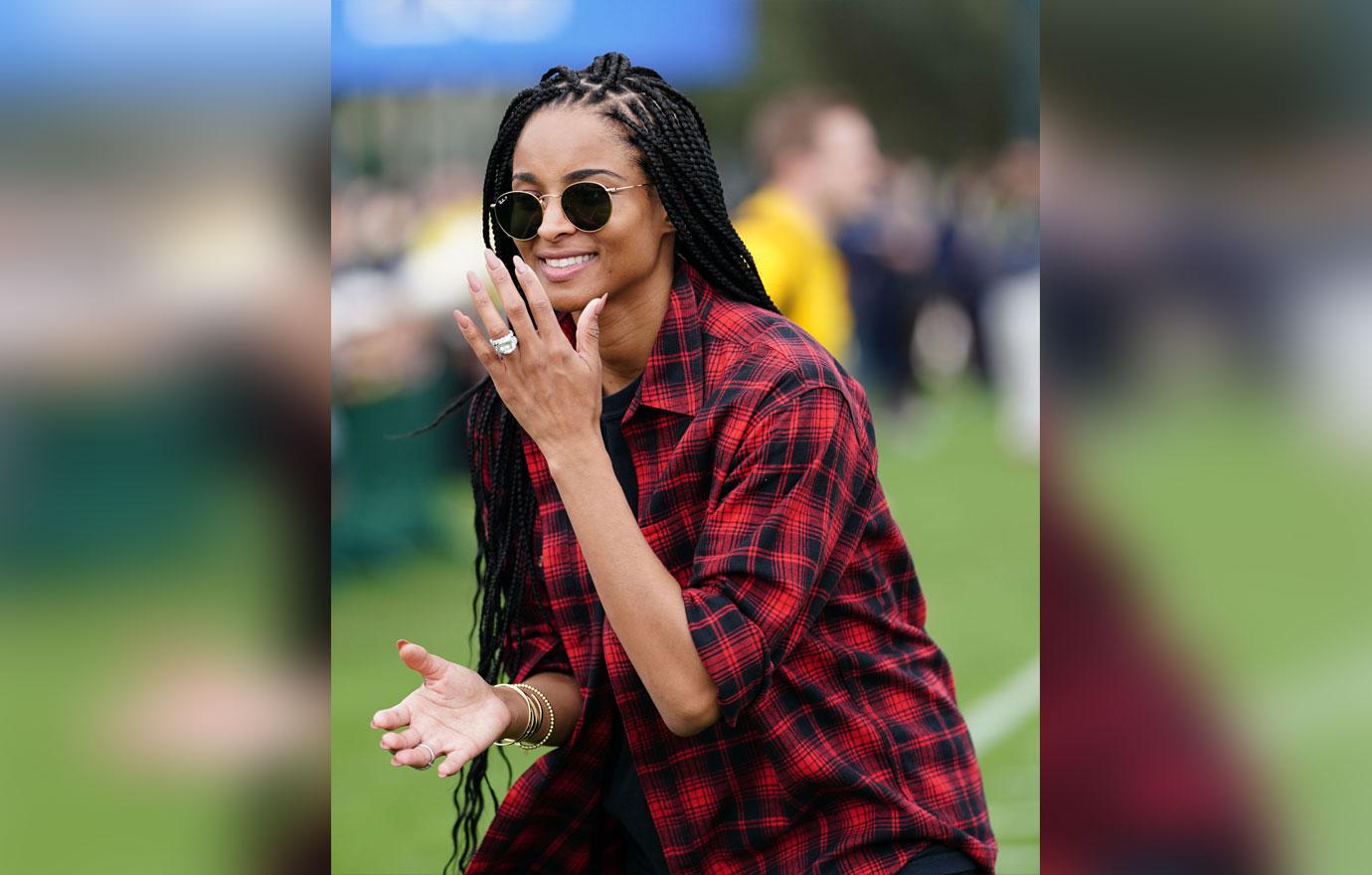 Ciara & Son Future Support Russell Wilson At His Football Practice