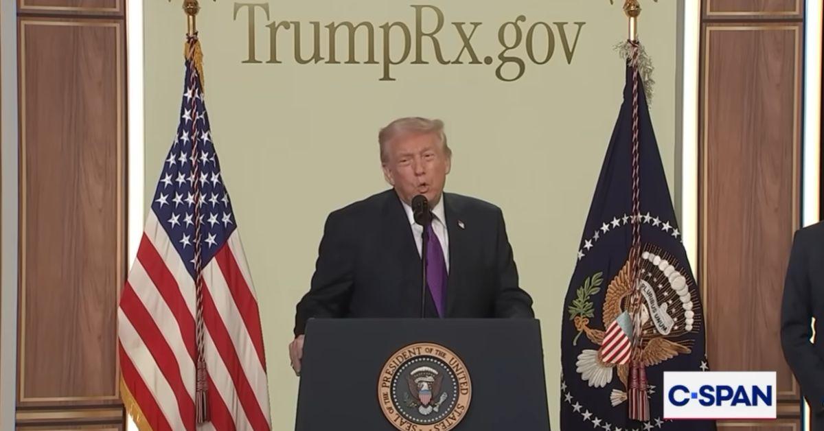 image of Donald Trump made a math error during a live announcement.