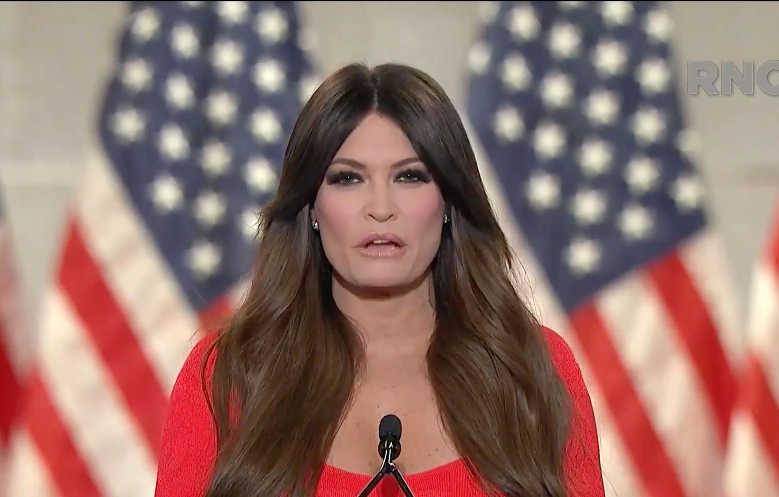 kimberly guilfoyle hangs marjorie taylor greene kari lake mocking president joe biden