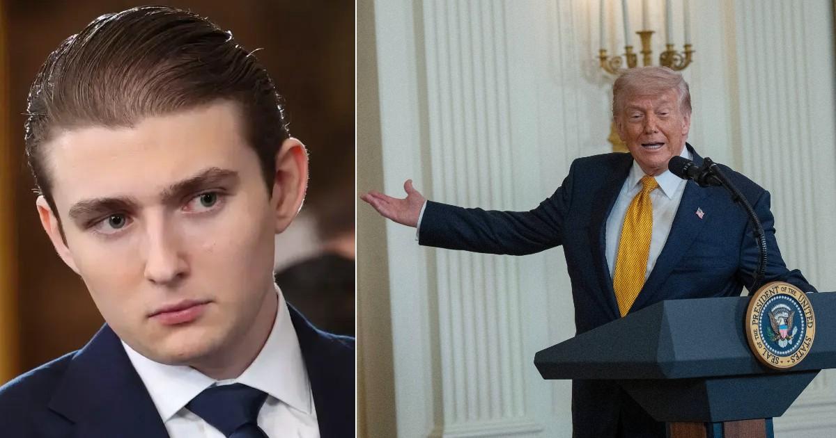 image of Barron Trump goes to school in Washington, D.C. 