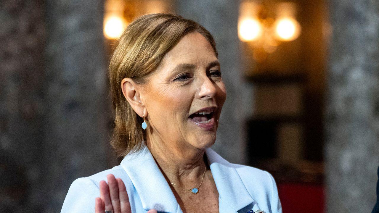 Image of The Senate candidate defended her military support after the audience reaction.