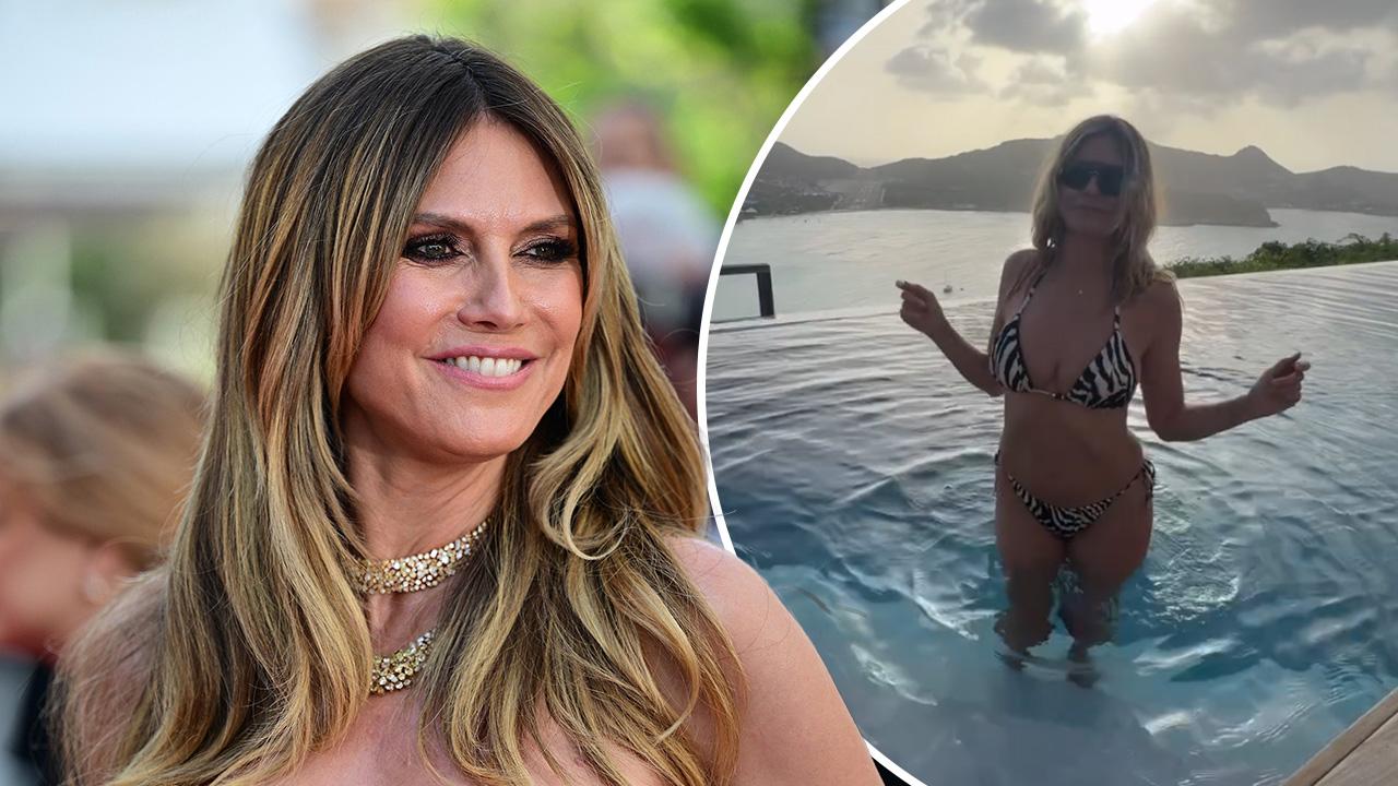 Image of Heidi Klum showed off her moves for the video.