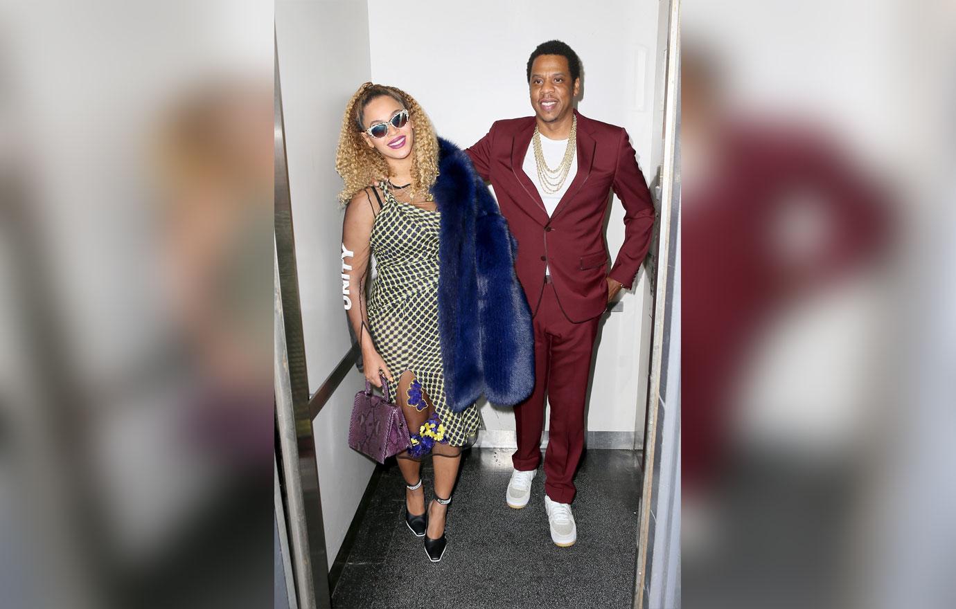 Jay Z and Beyonce leaving the movies on his birthday