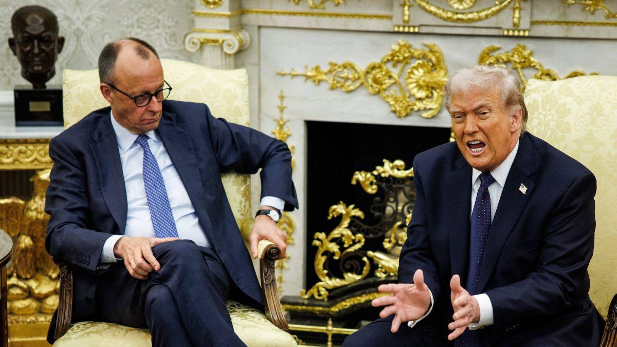 Photo of Friedrich Merz and Donald Trump.