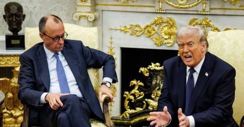 Photo of Friedrich Merz and Donald Trump.