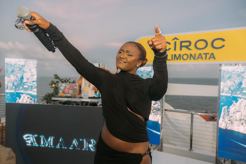 afro global pop sensation amaarae moves the crowd at the first day of summer at the ciroc limonata summer solstice yacht party in miami