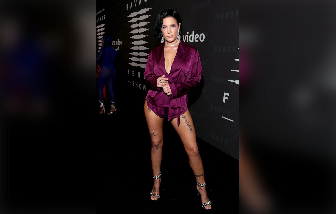 Halsey At Rihanna's Savage X Fenty Fashion Show: See Her Plum Outfit