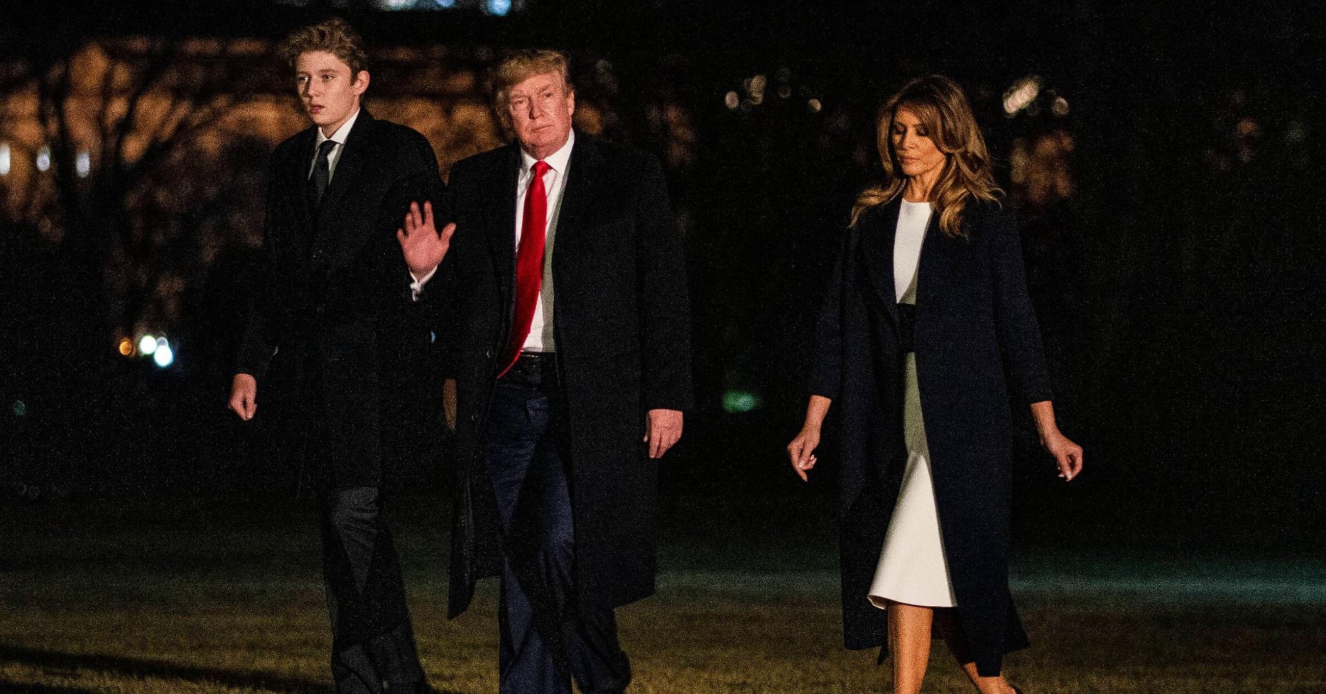 barron trump viral speaking melanias accent unearthed footage watch