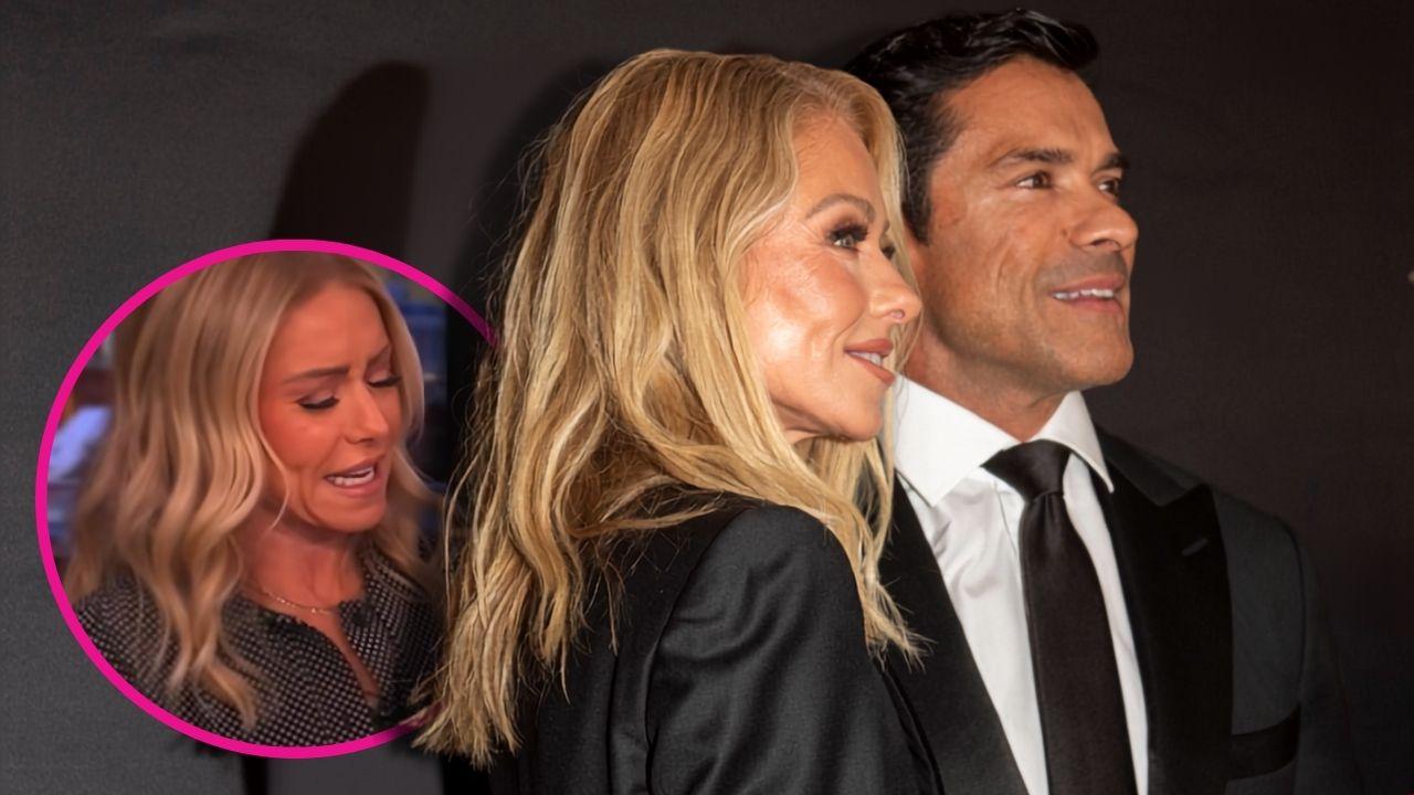 Image of Kelly Ripa once again discussed Mark Consuelos' airport habits.