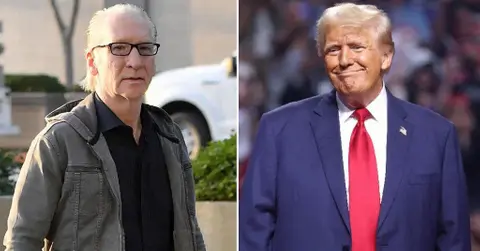 Composite photo of Bill Maher and Donald Trump