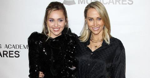 Photo of Miley Cyrus and Tish Cyrus.