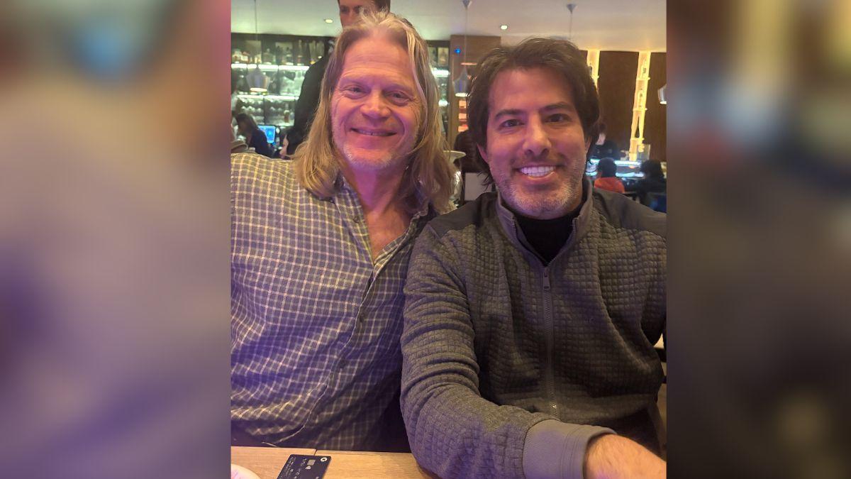 image of Erica Rose's husband, Charles Sanders, and her ex Galen Gentry out to dinner.