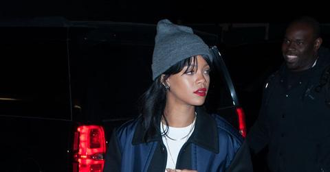 Rihanna beanie coat