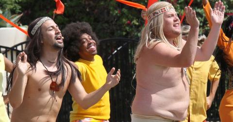 James corden shirtless with lin manuel miranda 2