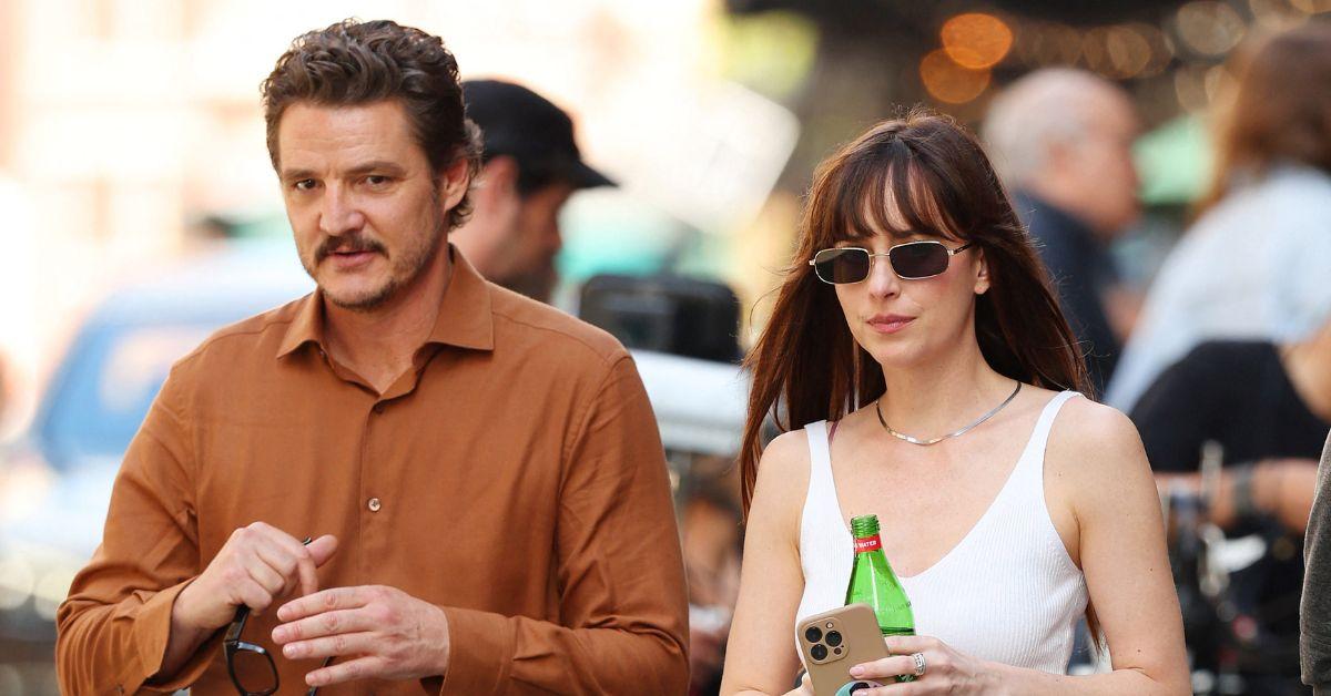 Photos of Dakota Johnson and Pedro Pascal.
