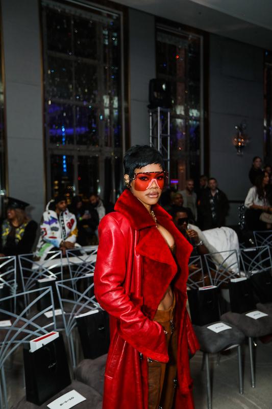 teyana taylor at laquan smiths fw runway show powered by diageo and its brands crown royal regal apple and baileys original irish cream liqueur