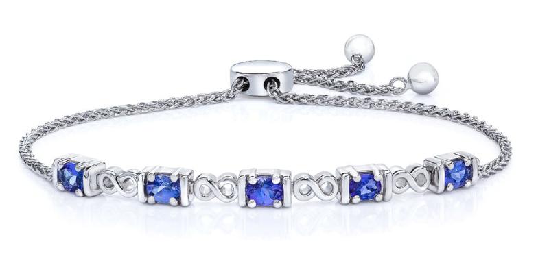 Bracelet with oval tanzanite stones from Safi Kilima