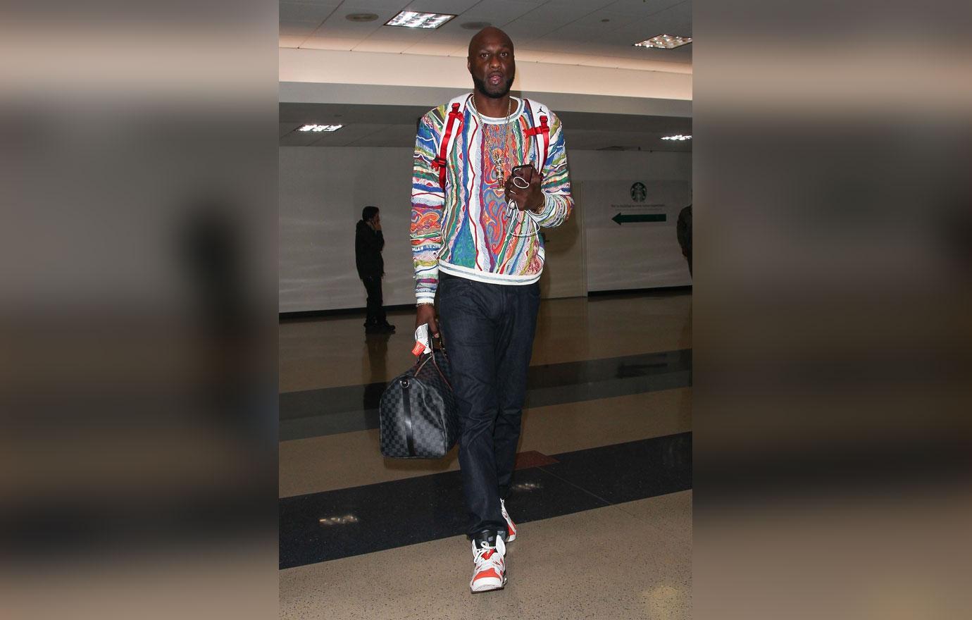 *EXCLUSIVE* Lamar Odom arrives in Los Angeles for Valentine&#8217;s Day