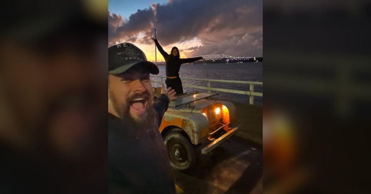 Photo of Adria Arjona shared adorable photos with Jason Momoa.