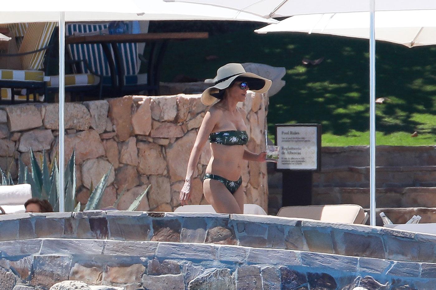 *EXCLUSIVE* Lisa Rinna sizzles in strapless two piece while vacationing in Cabo with family!