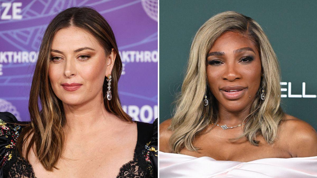 Photo of Maria Sharapova and Serena Williams.