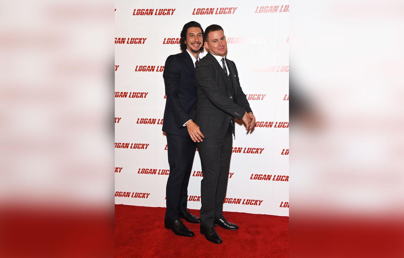 Channing Tatum Adam Driver Cuddle Logan Lucky Pics 02