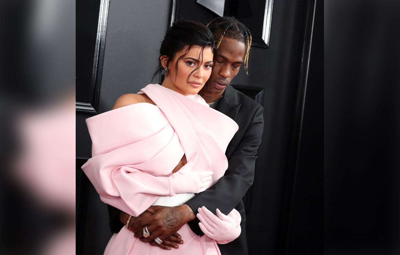 Travis Scott Hugs Kylie Jenner Red Carpet Mistress