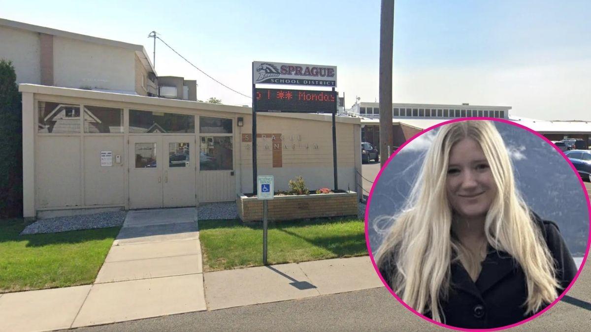 composite photo of sprague high school and madeline gregory