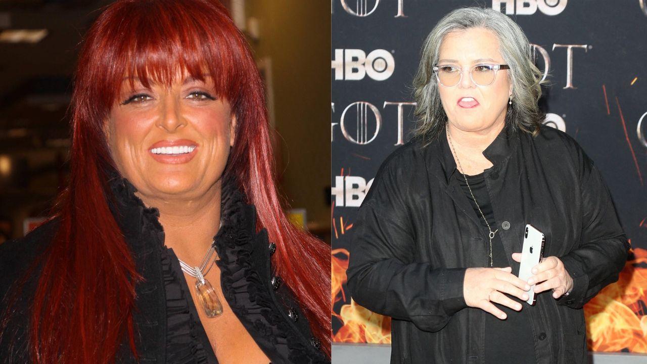 Split image of  Wynonna Judd and  Rosie O'Donnell.