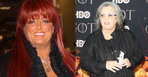 Split image of Wynonna Judd and Rosie O'Donnell.