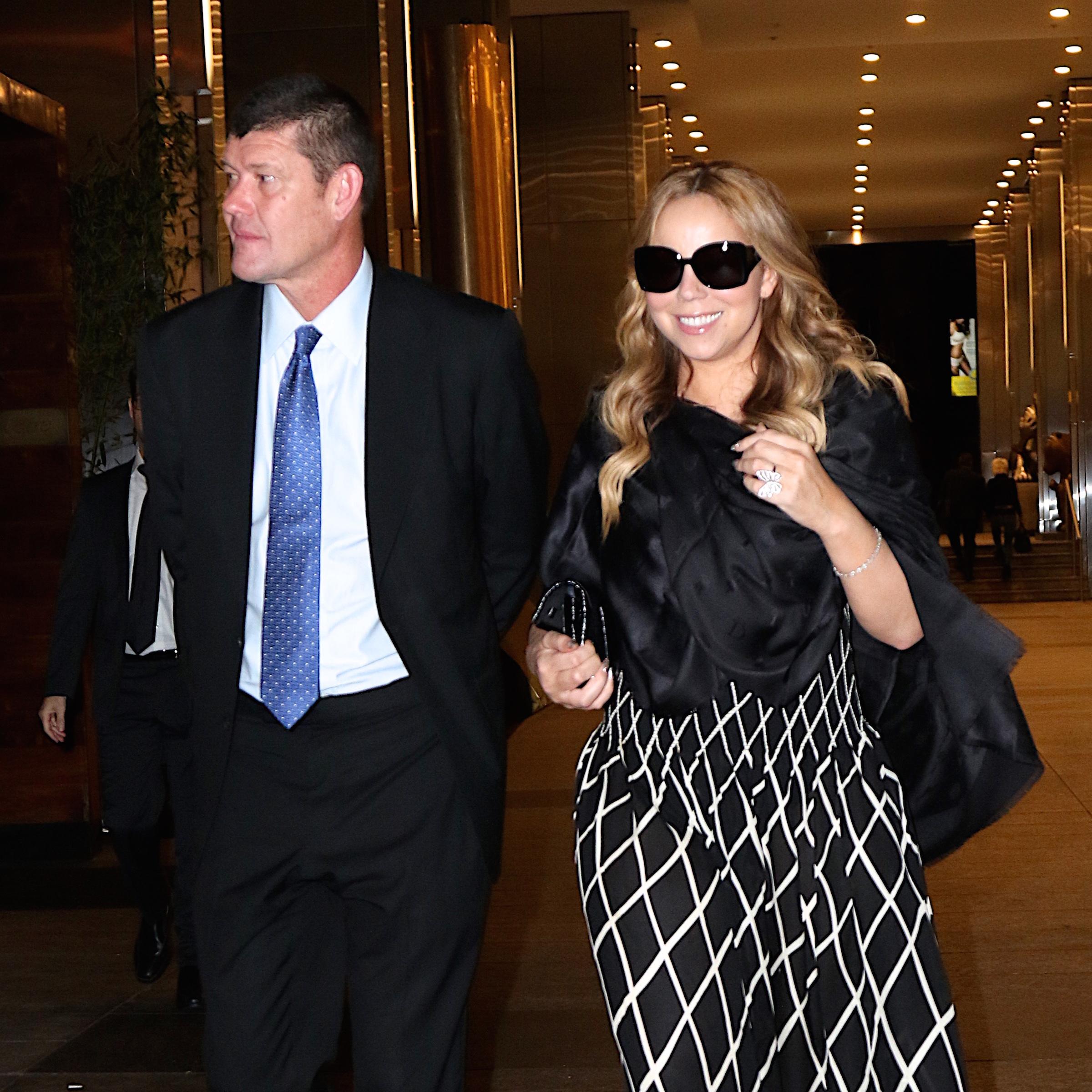 Mariah Carey and James Packer enjoy date night at Nobu in Midtown this evening