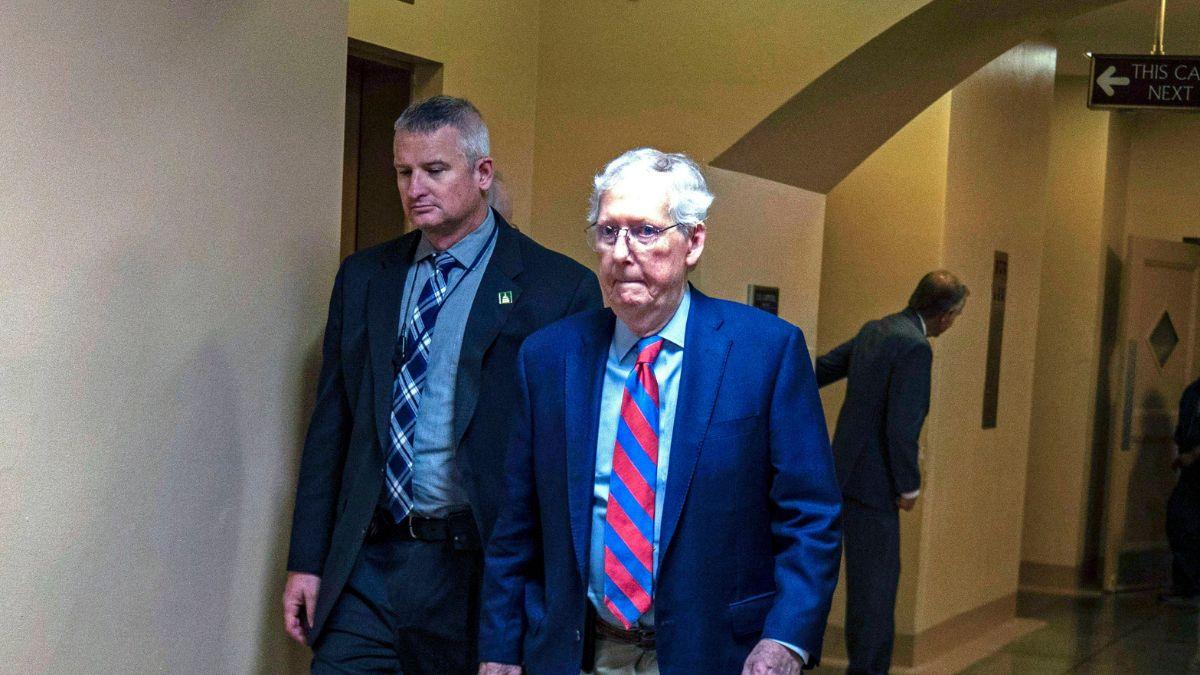 Image of A spokesperson for Sen. Mitch McConnell said he's recovering and remains in close contact with staff.