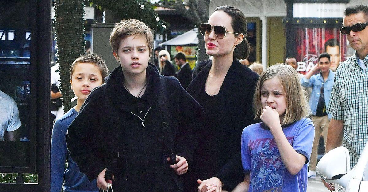 angelina jolies sweetest moments with her  kids