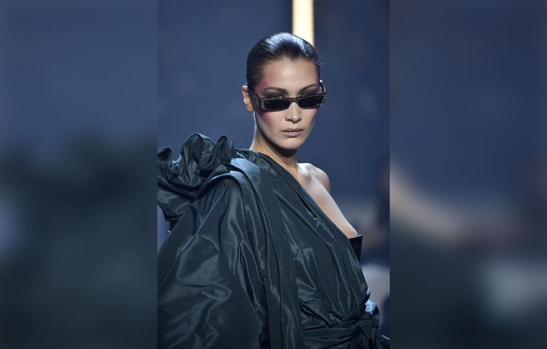 Bella Hadid Suffers A Nip Slip At Paris Fashion Week