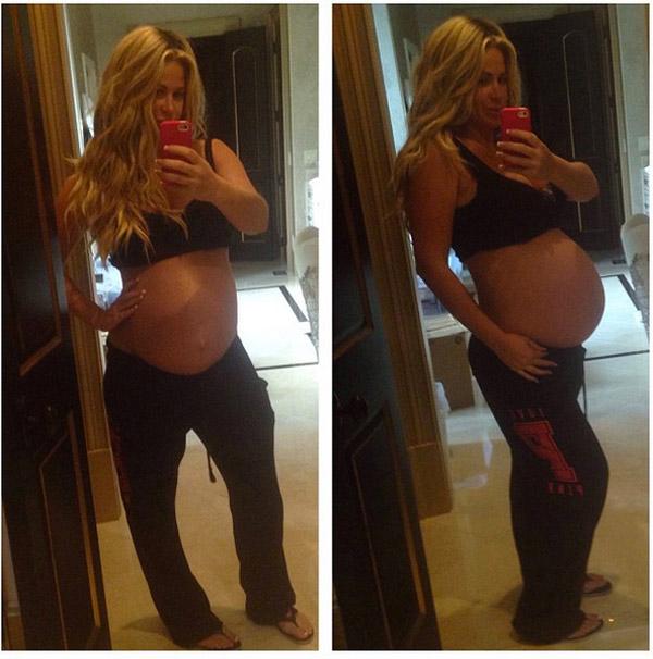 Kim zolciak pregnant belly