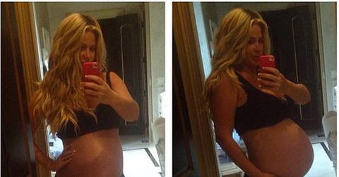 Kim zolciak pregnant belly