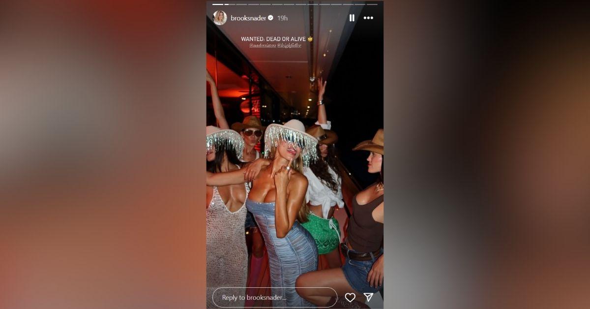 image of Brooks Nader promoted her new reality show 'Love Thy Nader' on social media. 
