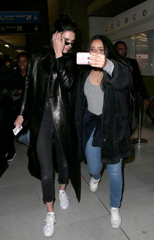 Kendall Jenner arrives in Paris for Fashion Week