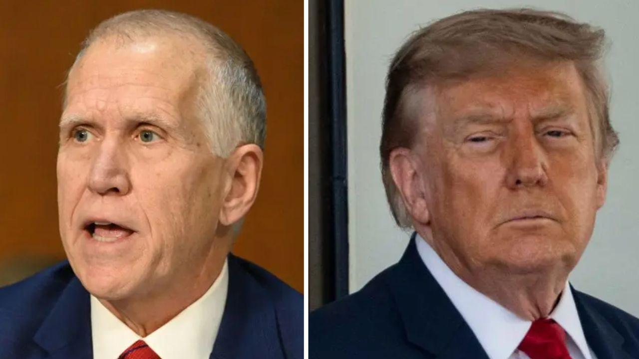 Image of Thom Tillis and Donald Trump