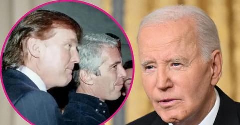 Composite photo of Donald Trump, Jeffrey Epstein and Joe Biden.