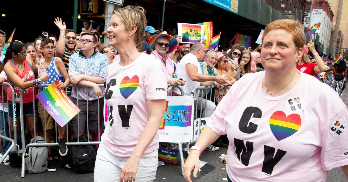Photo of Christine Marinoni and Cynthia Nixon